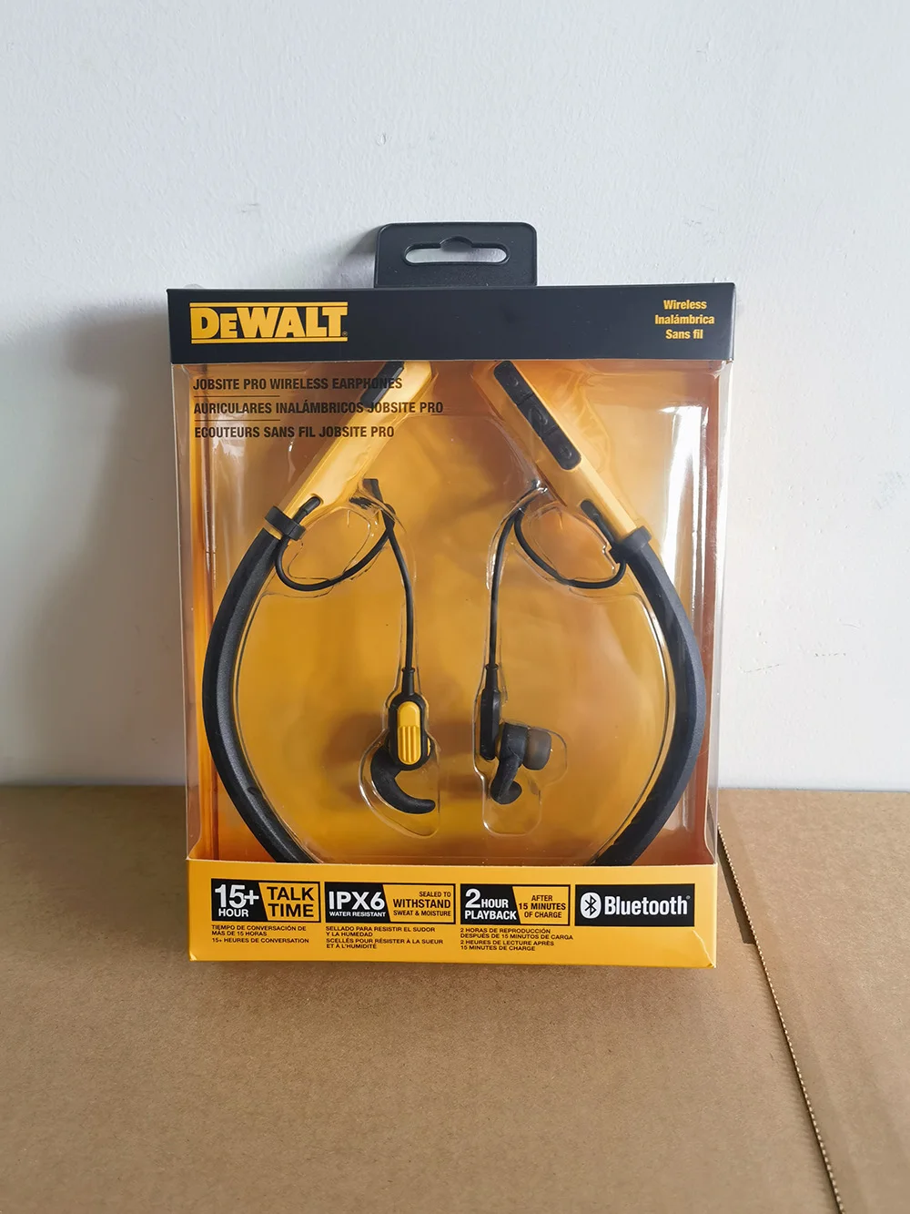 DEWALT Wireless Bluetooth Earphone Jobsite Pro Neckband Headphones