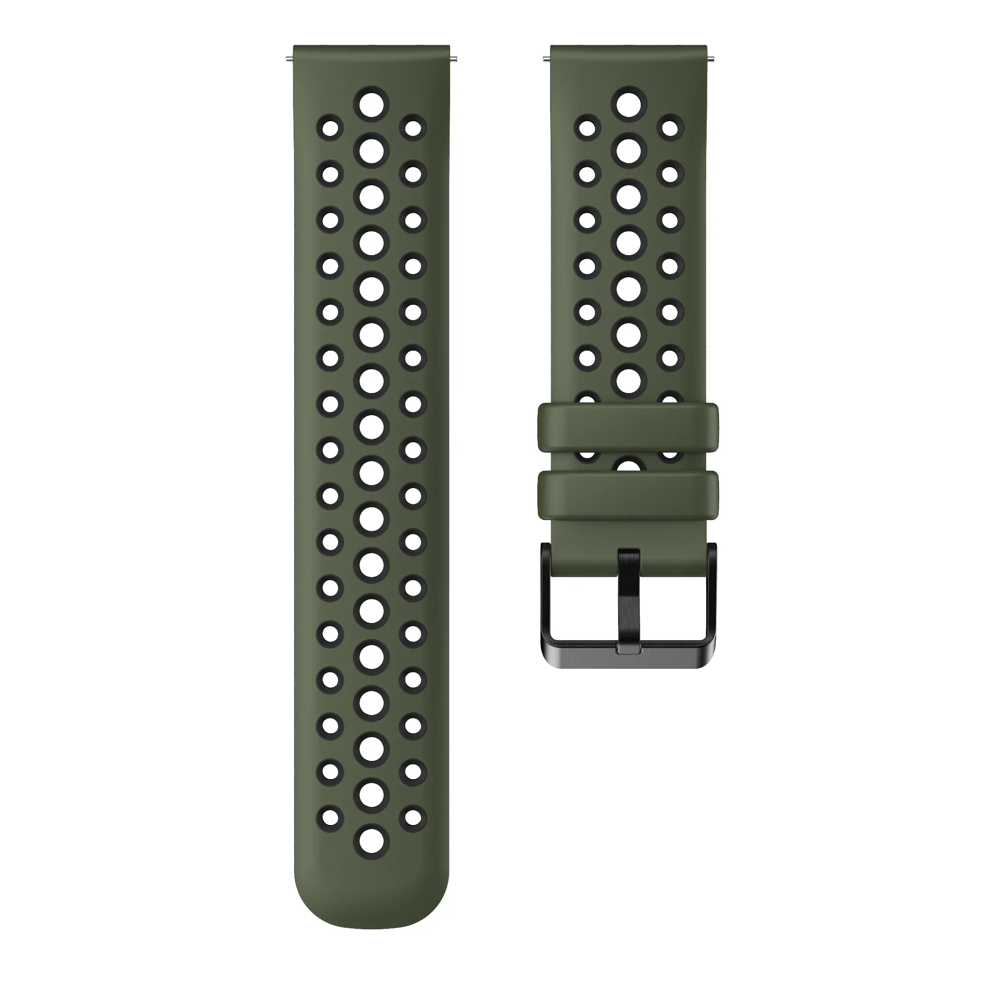 Soft Two-Tone Silicone Replacement Watch Band - 20mm/22mm