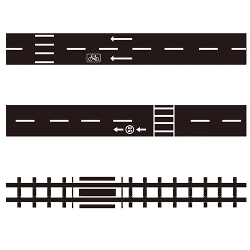 어린이 장난감 자동차 도로 접착 테이프 제거 가능한 놀이방 DIY 트랙 바닥 스티커 설치 간편 1세트 종이 제거 가능 DIY 놀이방