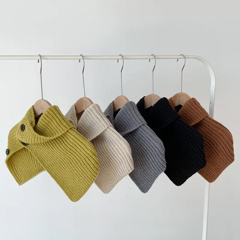 

Cashmere Collar Men Women Cervical False Collar Thick Warm Wool Knitted Elastic Autumn Winter Outdoor Travel Neck Scarf Bib