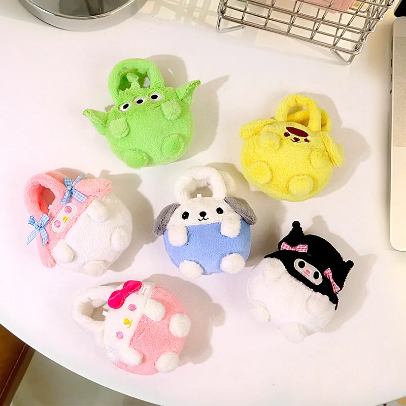 

Sanrio Bag Kawaii Plush Kuromi Melody Plush Coin Purse Cartoon Mini Bag Soft Pp Cotton Sanrio Plush Coin Purse Child Girls Gifts