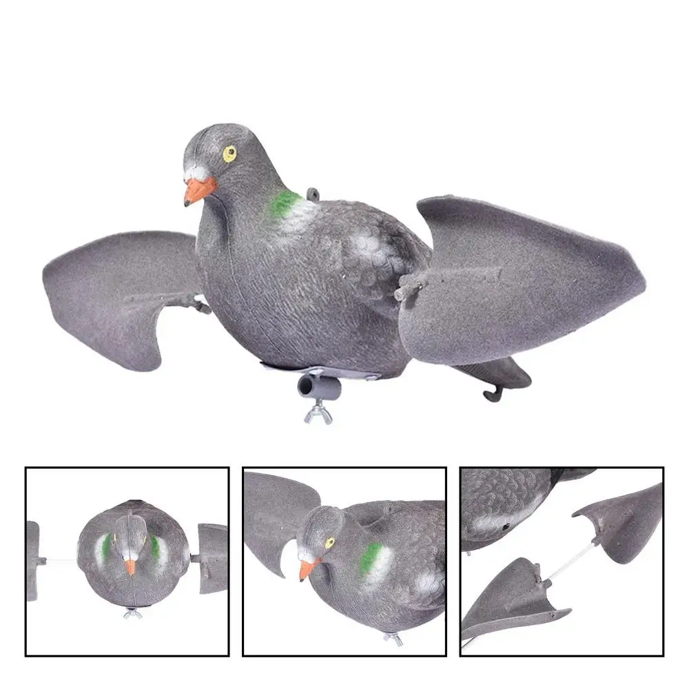 Description Picture 2 of itemHunting Doves Decoy Fake Bird Realistic Painted Flying Pigeon Wing Doves Garden Scarecrow Yard Decor Bait Outdoor Wind-driven