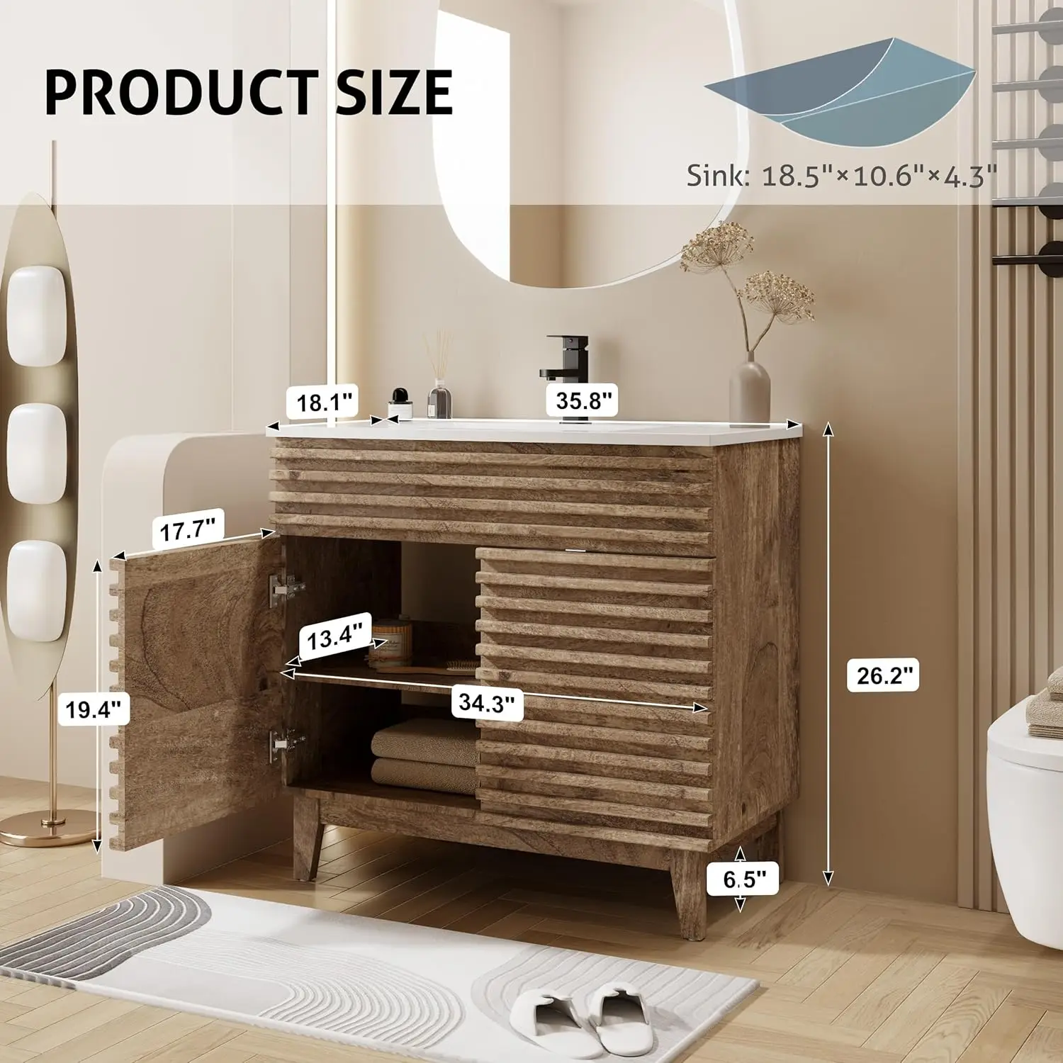 36" Mid-Century Vanity 2