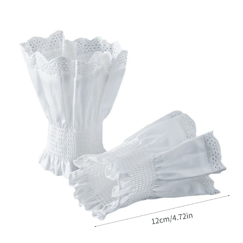 Fairy Wrist Cuffs Detachable Elegant Wristband Flared Organ Ruffled Wristband