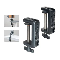 Photography C Clamp, Aluminum Table C-clamp with 1/4" and 3/8" Hole for Photo Studio Video DSLR, Camera Desktop Mount Table Desk