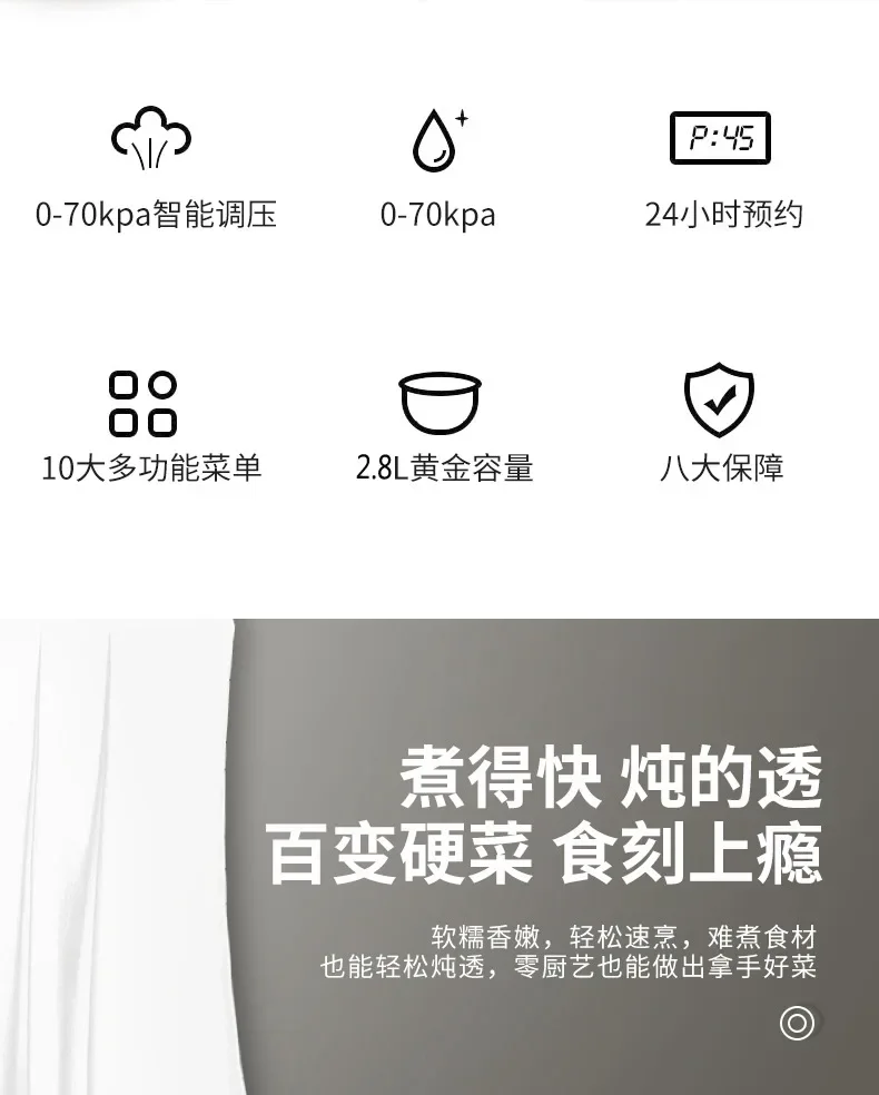Description Picture 4 of item110V Voltage Pressure Electric Pressure Cooker  Mini Rice Cooker Export Small Household Appliances Electric Cooker Instant Pot