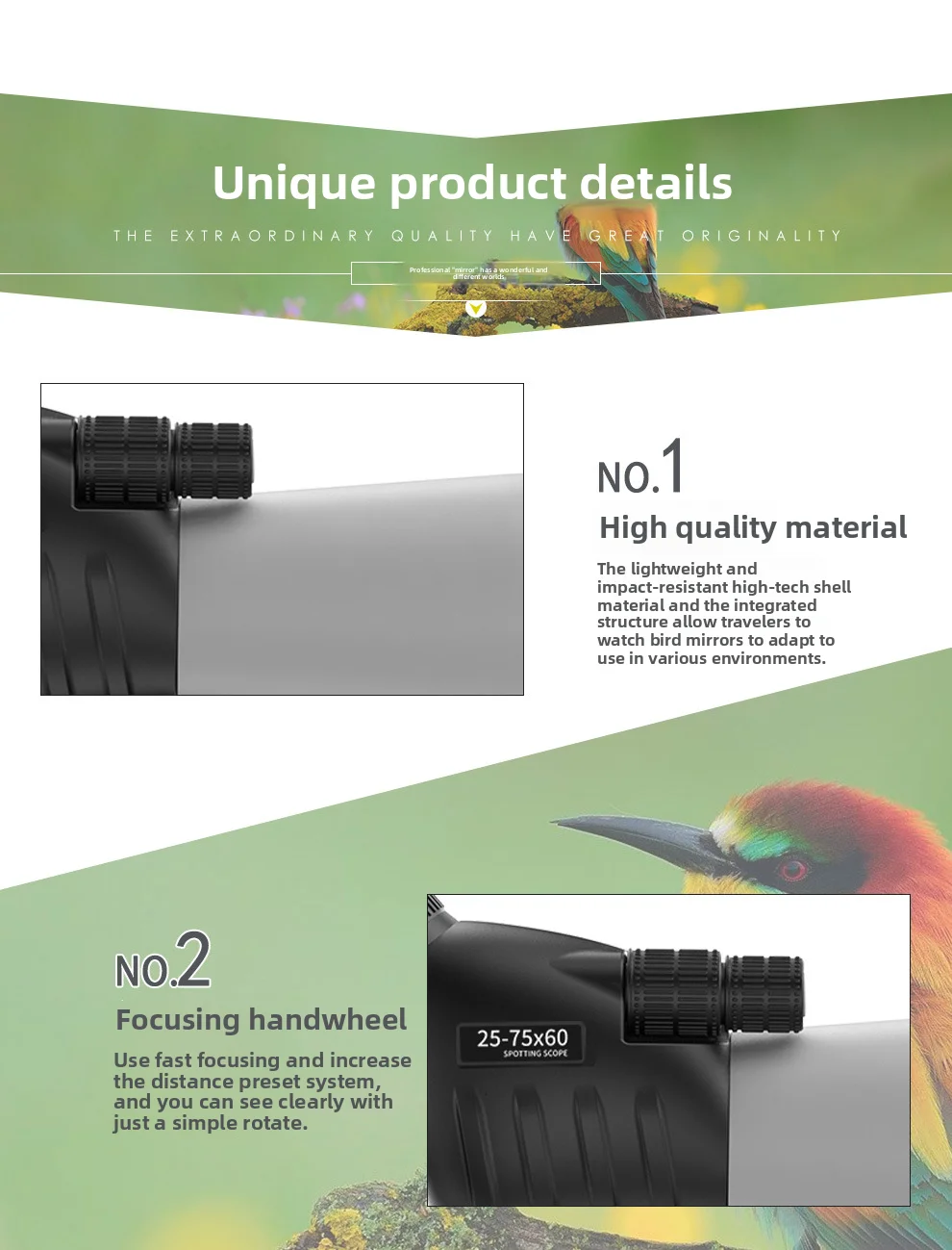 منظار أحادي عالي الجودة من SUNCORE، طراز 25-75X60،...