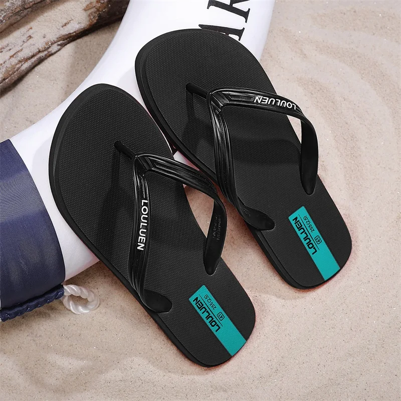 Herren-Flip-Flops, einfarbige Sommerschuhe für Herren, atmungsaktive Schuhe, Strand-Hausschuhe, geeignet für tägliche Spaziergänge im Innen- und Außenbereich – Detail 8