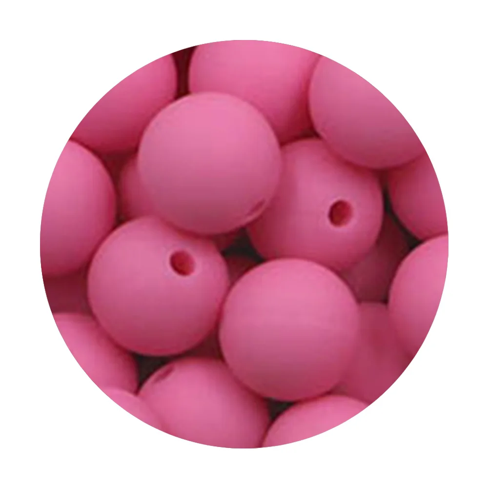 Silicone Round Focal Beads Set - DIY Jewelry Crafting Kit (50 pcs)