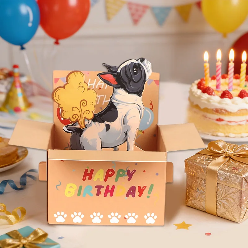 1pc Lustige Affe 3D Pop-Up Karte Alles Gute Zum Geburtstag Papier Einladung Grußkarte für Kinder Geburtstag Party Hochzeit decor Liefert – Detail 3