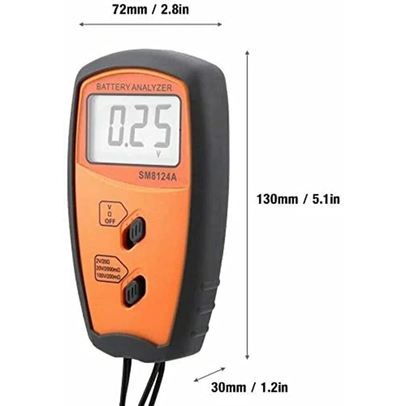 de impedância resistência da bateria voltímetro 200v
