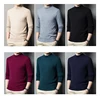 Autumn Winter Men's Cashmere Sweater Half Turtleneck Men Sweaters Knit Pullovers For male Youth Slim Knitwear Man Sweater 2