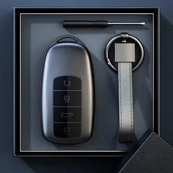 Sleek Grey TPU Car Key Case Cover - Universal Car Accessories (Grey keychain)