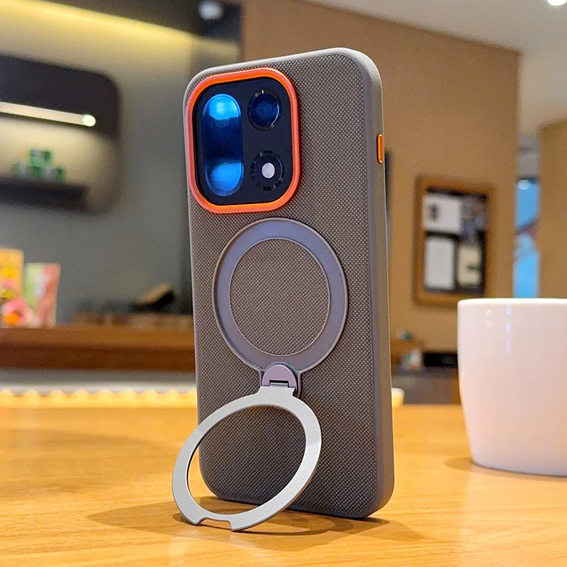 360-Degree Rotatable Ring Bracket Holder - Matte Hybrid Shockproof Armor Case