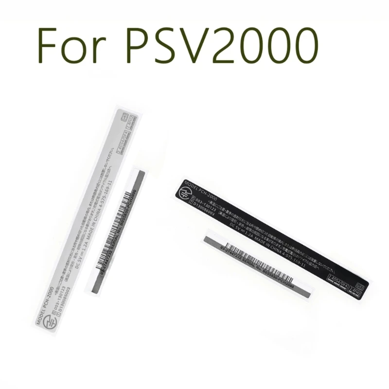 1 Set Etichette Adesive 2 In 1 Per Ps Vita2000 Cover Posteriore Con Striscia Argentata