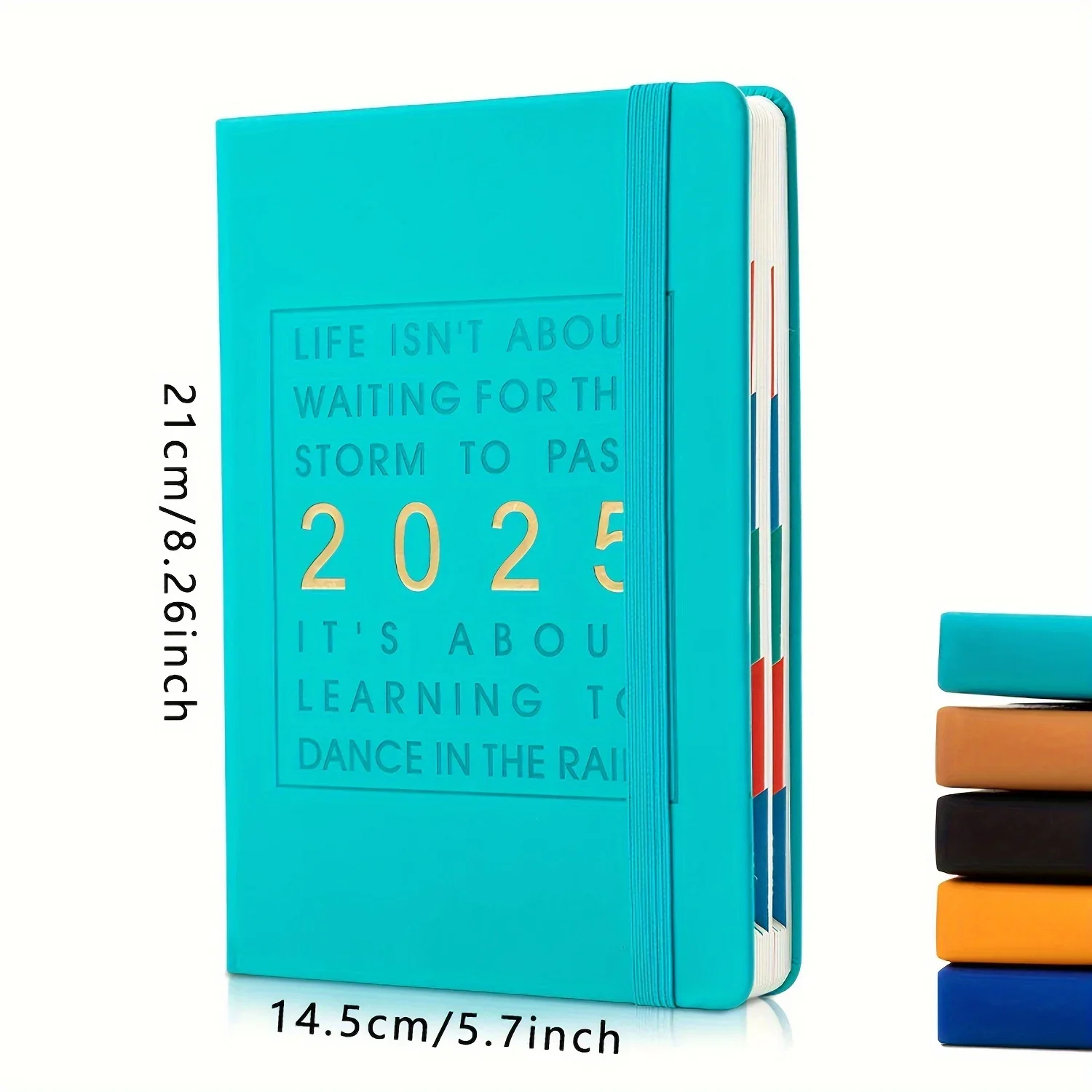 Hardcover Notebook Schedule Notebook End Life Planner Hardcover Planner 12 Months Weekly & Monthly Agenda with Stickers 100gsm Paper Daily Planning Organizer