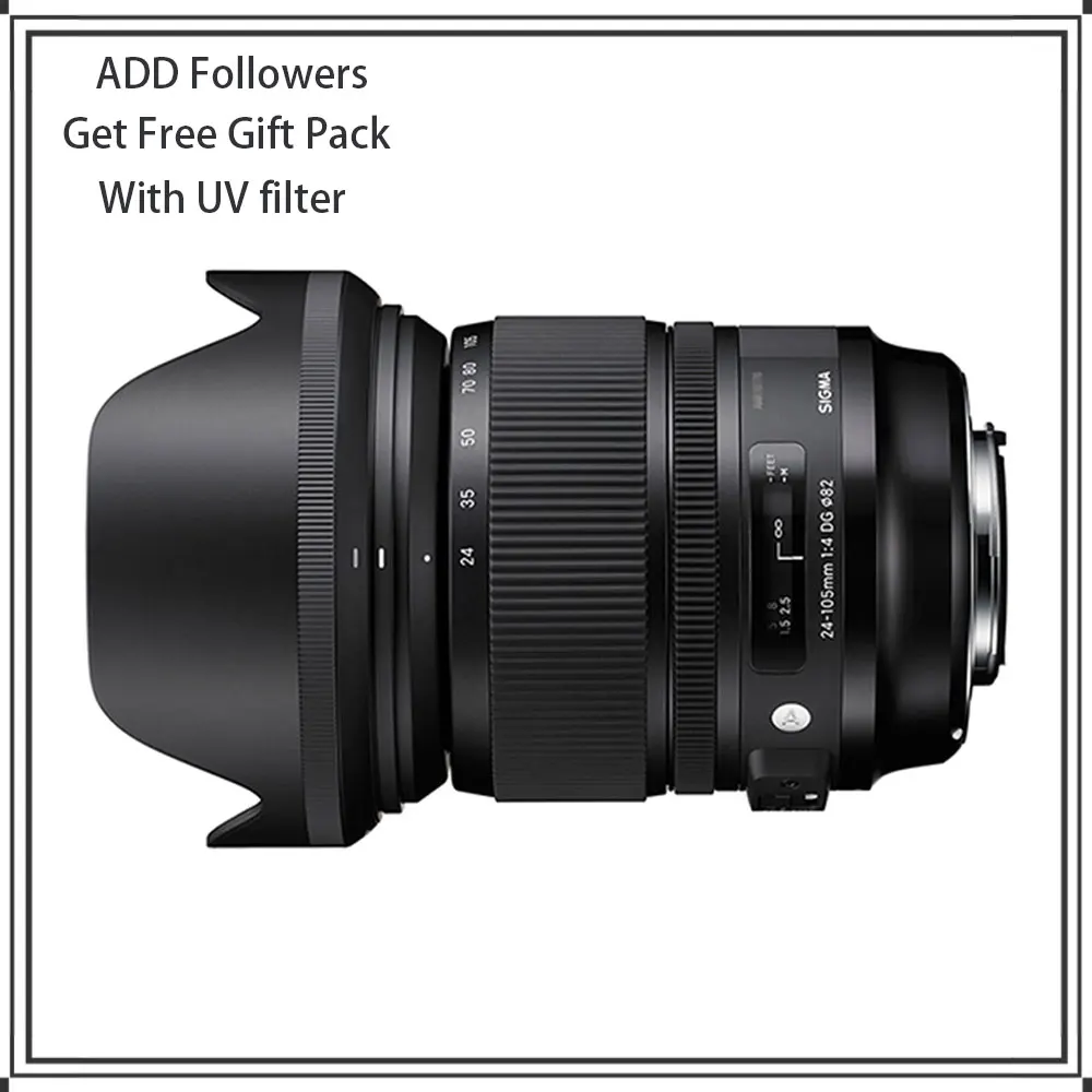 Sigma 24-105Mm F4 Dg Os Hsm Art Lens Full Frame Slr Camera Obiettivo Zoom 24-105Mm Per Montaggio Canon O Montaggio Nikon