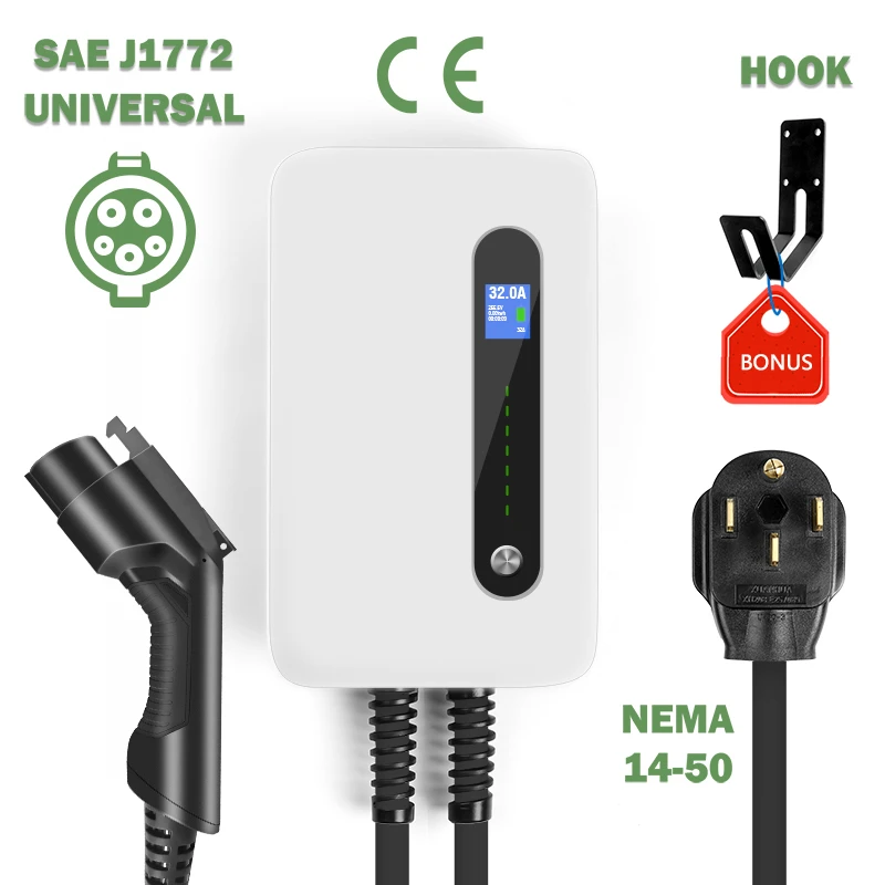 Type 1 Wallbox 7kw Sae J1772 Ev Car Charger Electric Vehicle Charging