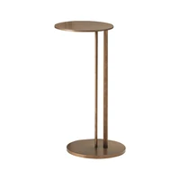 Petite table basse en fer métallique, table d'appoint amovible, table ronde dorée, classique et moderne, luxe 6