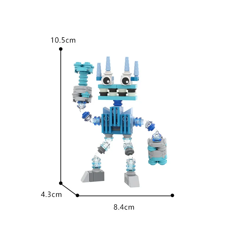 Buildmoc My Singing Wubboxed 액션 피규어, 몬스터 MOC 세트, 모델 빌딩 블록 키트, 어린이 장난감 선물, 장난감 벽돌