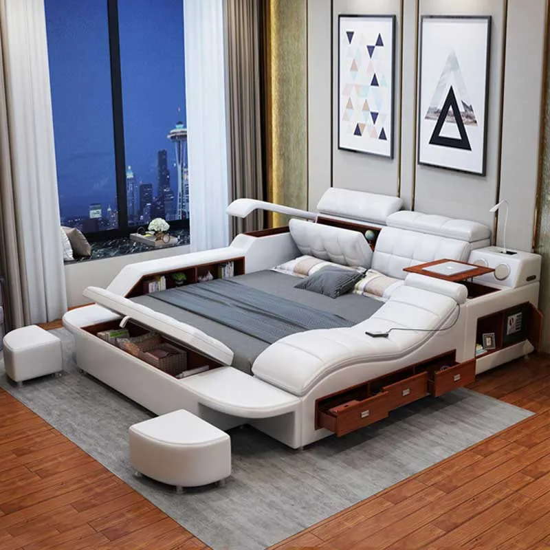 Queen Size Royal Bed Frames European Luxury Castle Testiera In Legno Twin Bed Frame Platform Sleeping Letto Matrimoniale Furniture