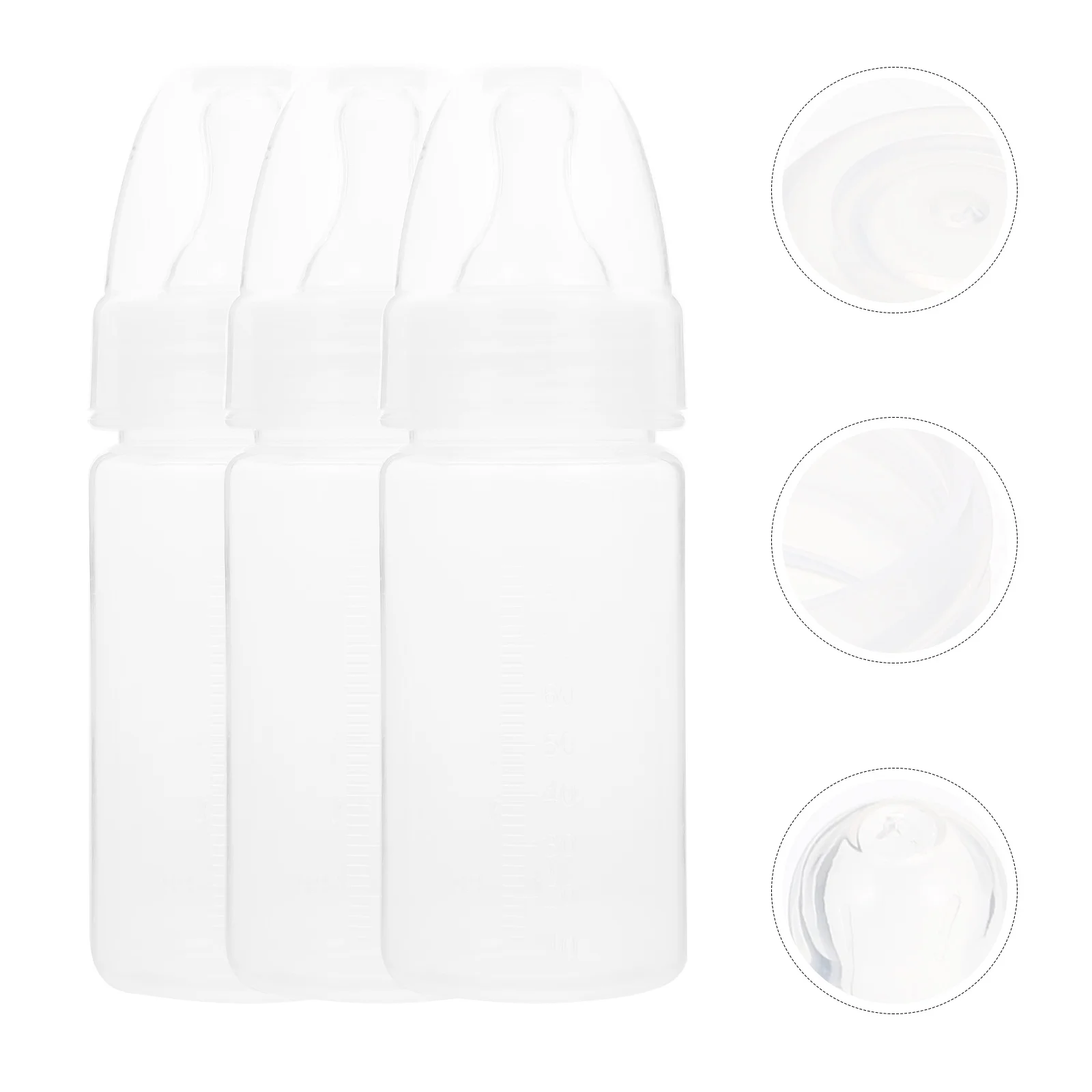 

5 Pcs Food Grade Outdoor Disposable Feeding Bottle Infant Newborn Baby Bottles Polypropylene Pp Once-off Milk Powder Soother