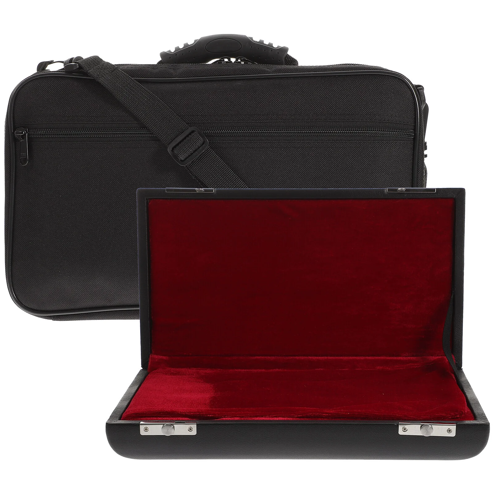 

Oboe Carrying Case Storage Boxes PU Black Cases Cork Holder Cover Hard Durable