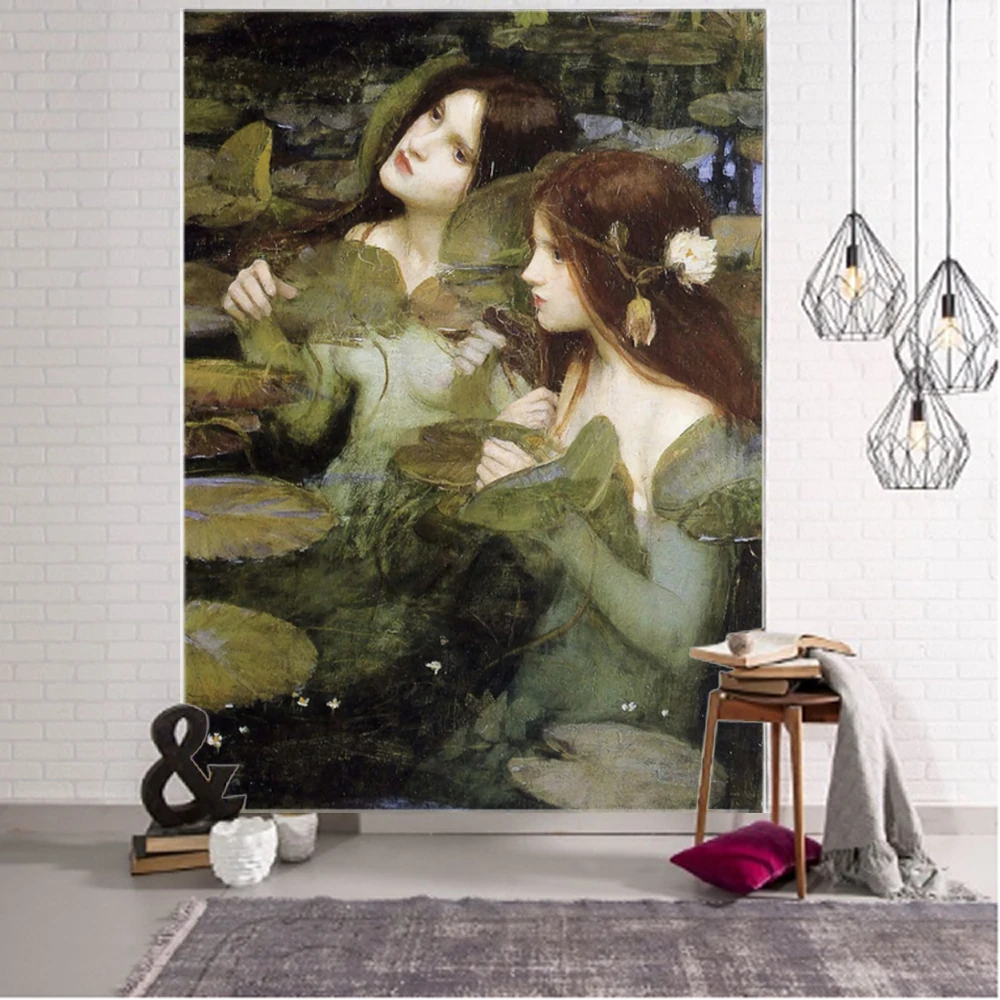 Classical boys and girls painting background decoration tapestry Classical figure painting background decoration tapestry