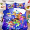 Cartoon Winx Club Printed Bedding Set Soft Duvet Cover Set Quilt Cover Pillowcase Set Home Textile Bedclothes for Kids Adult Boy 6