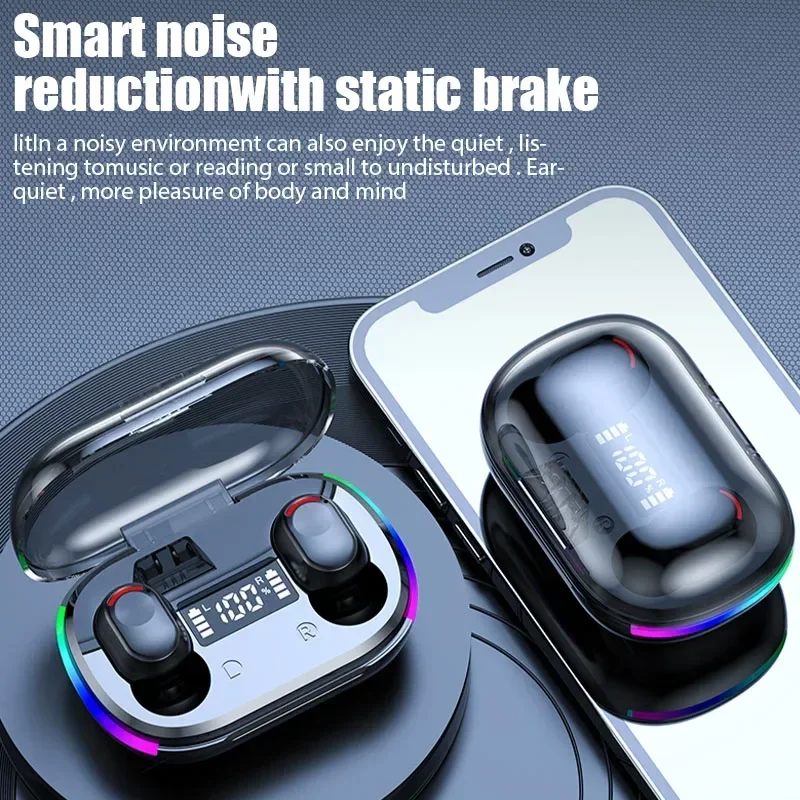 Air Pro K10 TWS Bluetooth Earphones LED Gaming Wireless Earbuds Sport Hifi Headphone with Mic Bluetooth Fone Wireless Headset