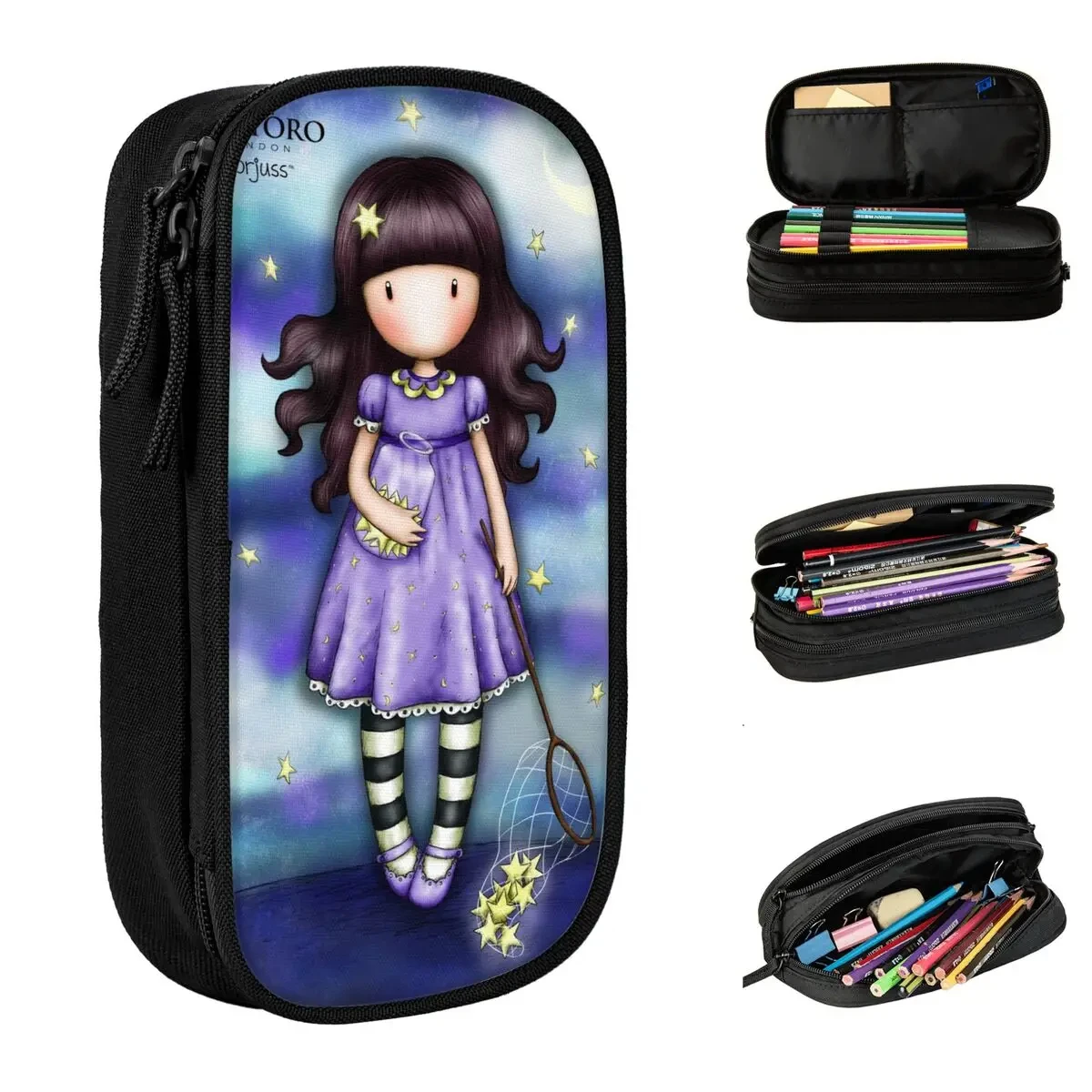 

Creative Santoro Gorjuss Pencil Case Moon Pencilcases Pen Box for Girl Boy Large Storage Bags Students School Gifts Stationery