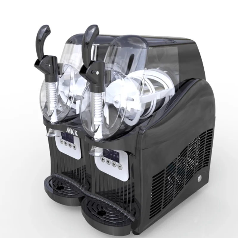 5L Commercial Slushy Machine 2.5L x 2 Double Tank Electric Automatic Slush Maker Machine Frozen Drink Snow Melting 300W