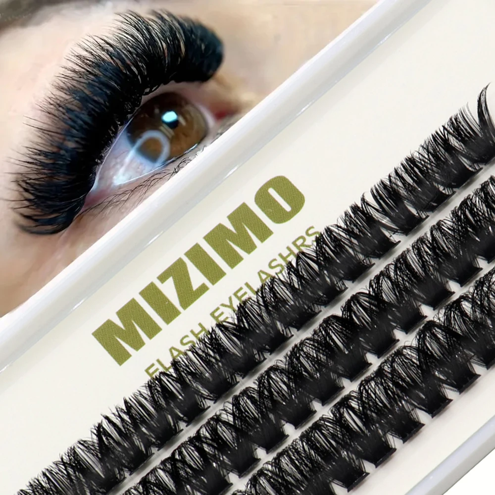 

3 Rows of Segmented Hairs 100D 80D 60D 40D Black Mix12-14-16mm DIY Grafted False Eyelashes are Used at Home