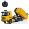 Toy 1/14 RC Hydraulic Dumper Car 8x8 Roll On Full Dump Truck Sound Light Rear Axle Steering Sound Light Tipper Model TH23869 4
