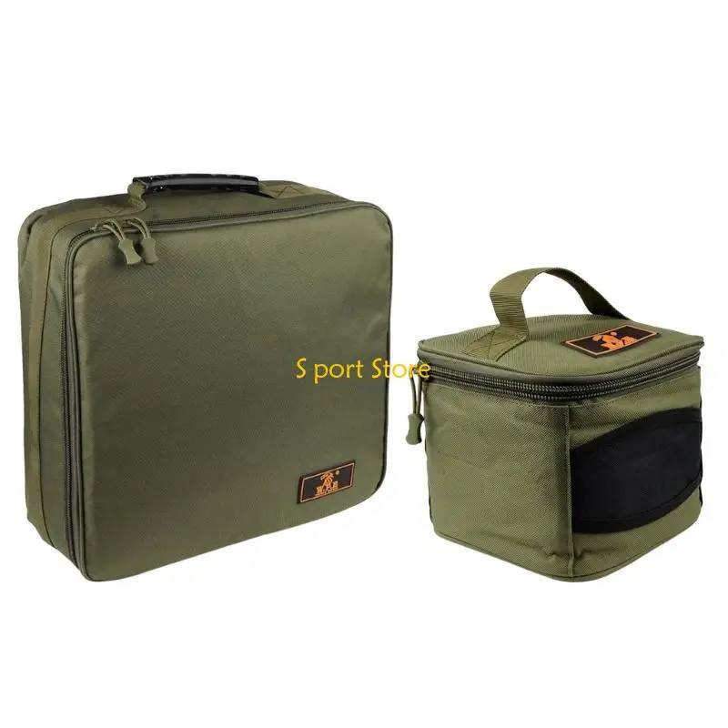 Bolsa Protectora Para Carretes De Pesca - Nailon Impermeable, Con Espuma, Asa Y Divisiones Desmontables
