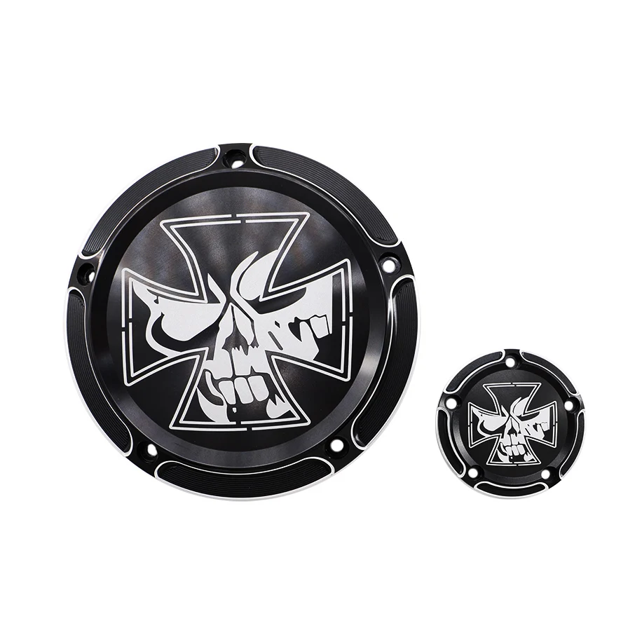 Motorrad Motor Derby Timer Abdeckung Kupplung Seiten abdeckungen für Harley Dyna Softail Touring Road King Electra Glide Flhr Flhx Fxst – Detail 11