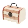 Piggy Bank Trunks for Storage Clear Banks Boys Gift Bin with Lid Coin Children Treasures Container Chest Kid Wood Souvenir 6