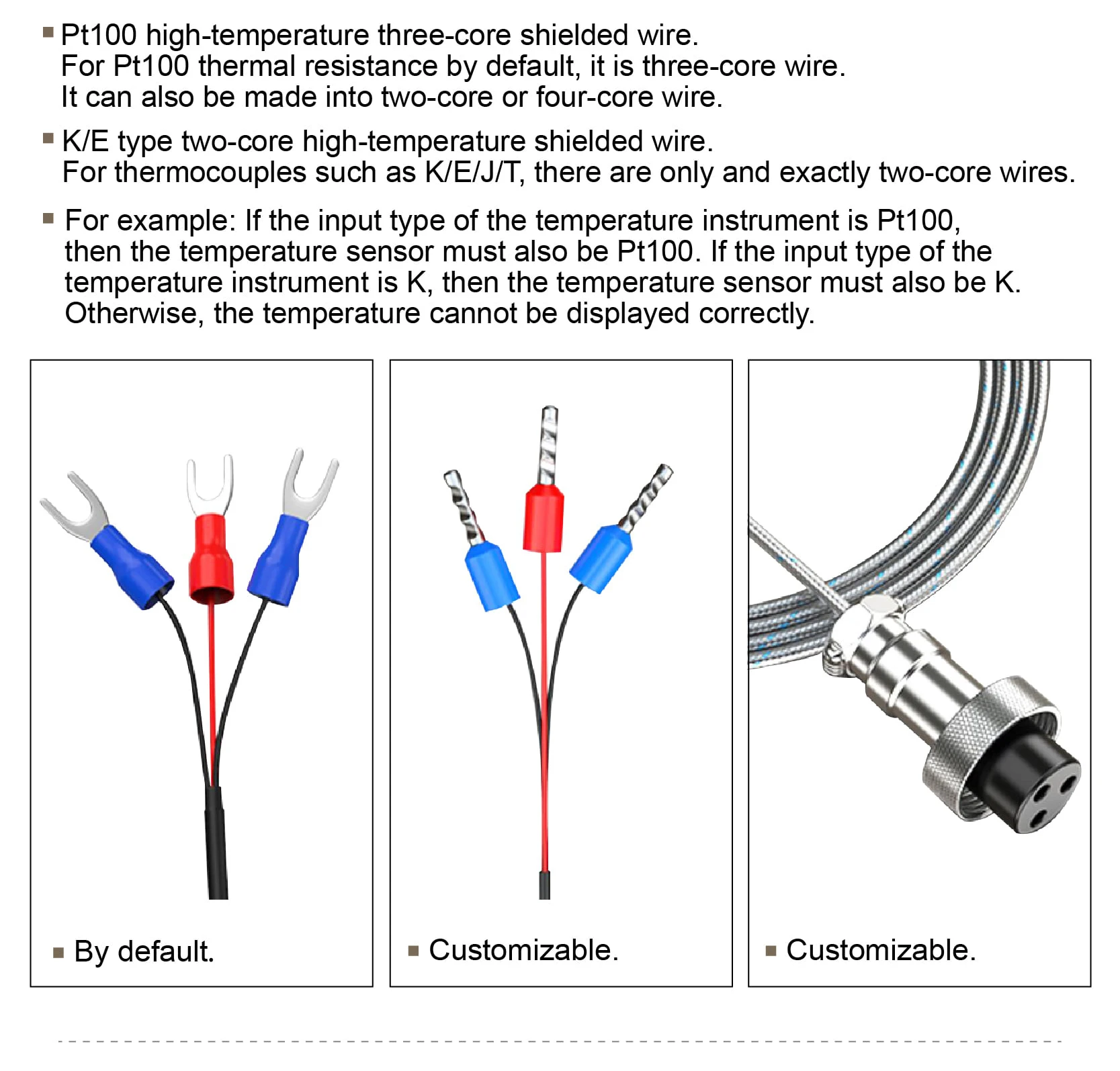 High Precision PT100 RTD WZP-187 Waterproof Temperature Sensor, Stainless Steel