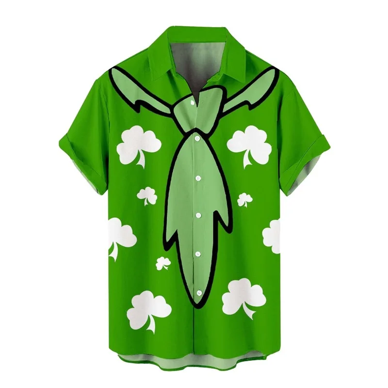 thumbnail image 1 of Camisa del Día de San Patricio para hombres, camisas hawaianas con botones y estampado completo en 3D, camisetas de playa informales de verano de manga corta, camisas y blusas, 1 of 5