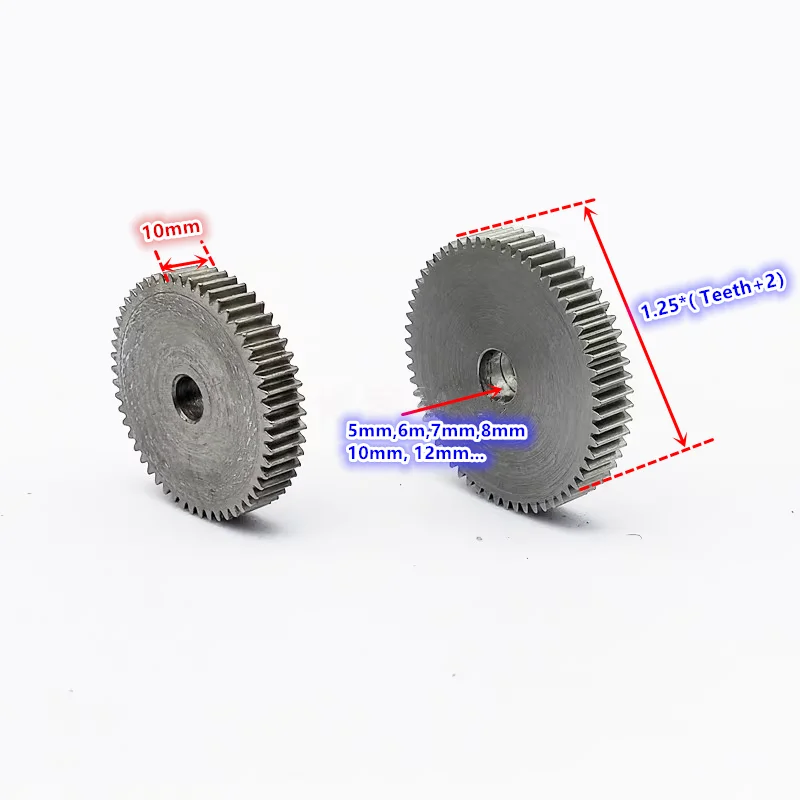 #45 carbon steel 1.25modulus 1.25M 20T~35T Spur gear metal gear