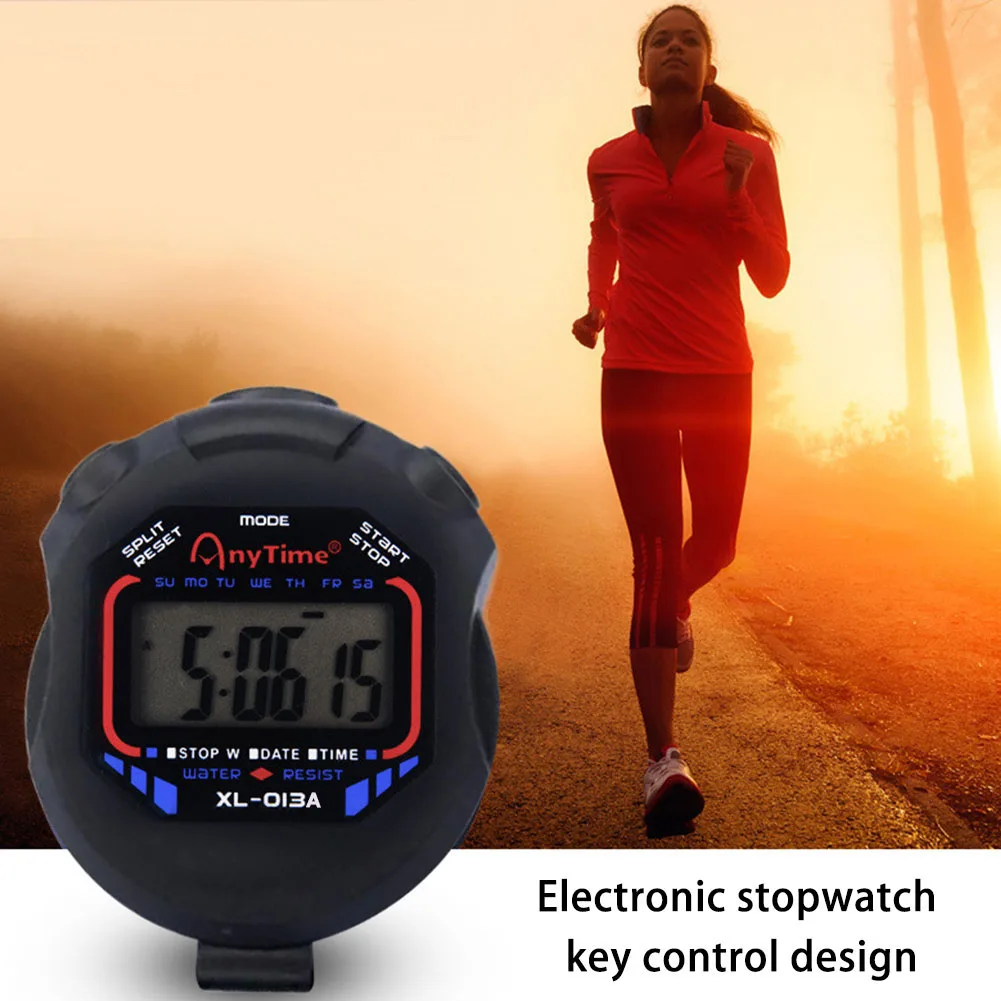 Multi-Function Electronic Stopwatch Sports Stopwatch Timer Waterproof Handheld Chronometer for Fitness Coaches and Referees
