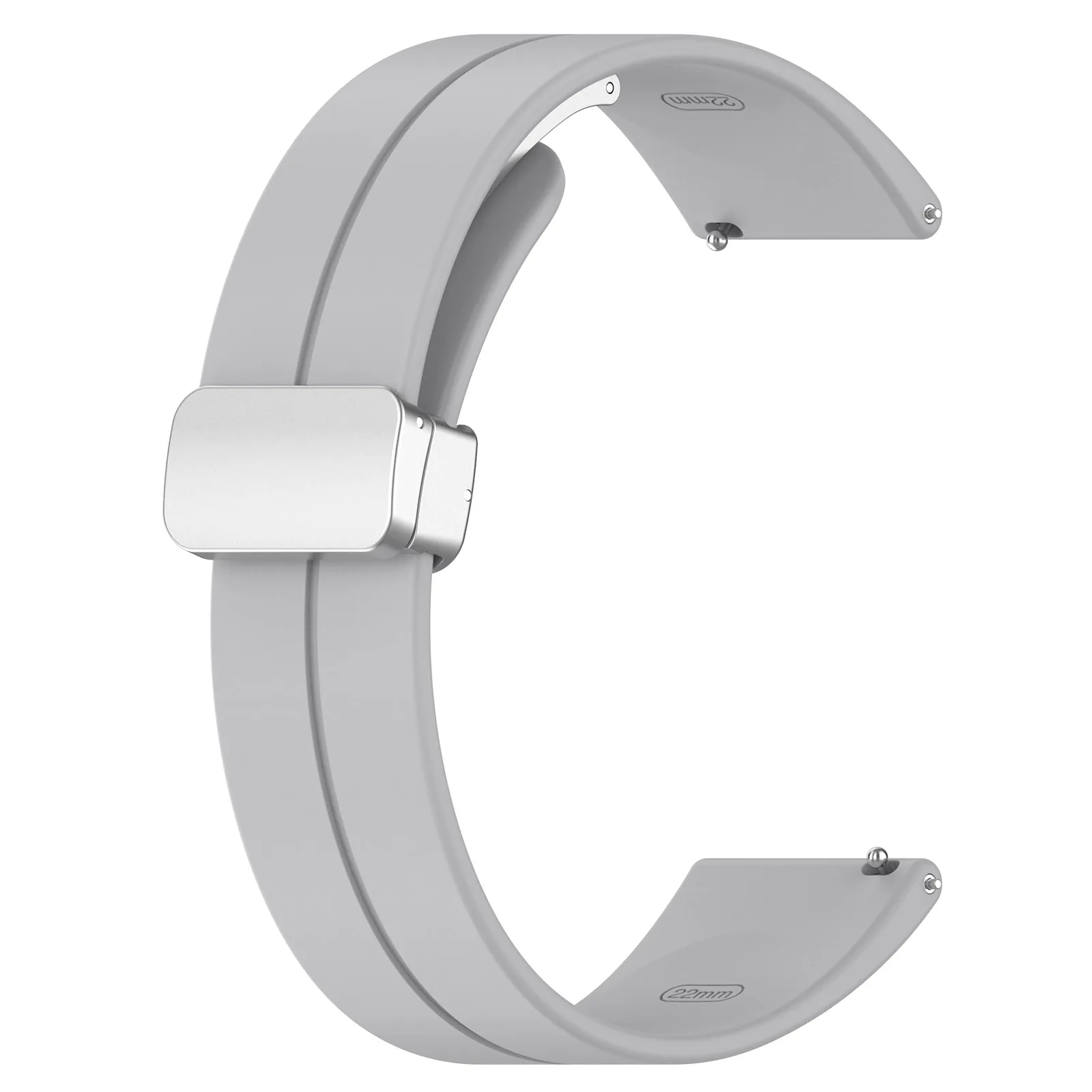 Silicone Magnetic Buckle Folding Strap Band, 20/22mm, Multiple Sizes