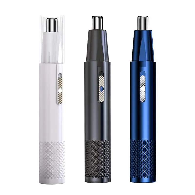 Portable Electric Ear Nose Hair Trimmer Washable Nose Trimmer Head + Shaver Head Hair Removal Shaving Tool USB Rechargeable 4