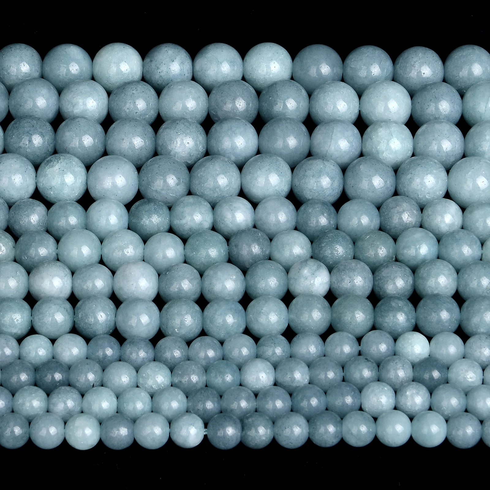Loose Stone Beads Natural Stone Beads Loose Beads Stone Beads Beads For Jewelry Making Blue Aquamarines Chalcedony Stone Beads Natural Round Loose Beads For Jewelry Making Bracelets DIY Needlework Accessories 4-12MM
