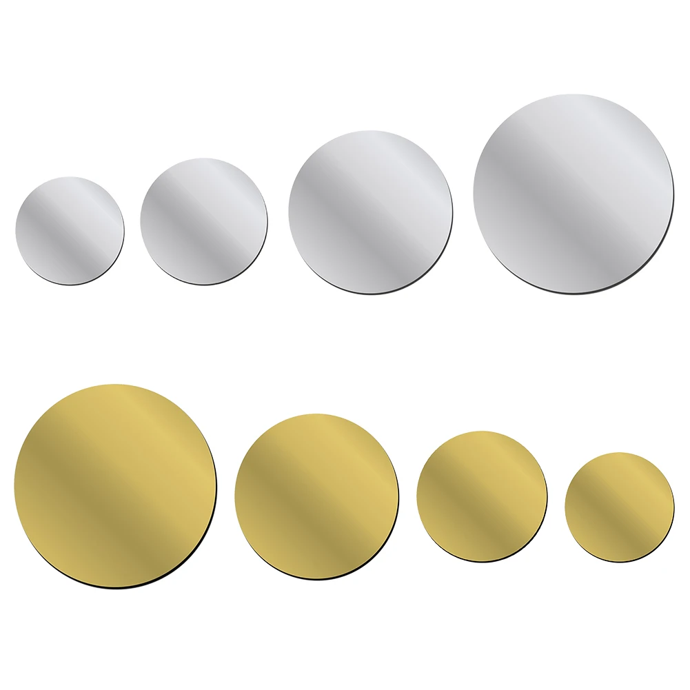 Acrylic Mirror Stickers Self Adhesive Mirror Plate Decal Decorative Small Circle Decals for Hallway Wall Decor mirror wall sticker