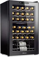 Enthusiast 32-Bottle Dual Zone MAX Compressor Wine Cooler - Freestanding Refrigerator with Split Storage & Temperature, Digital 1