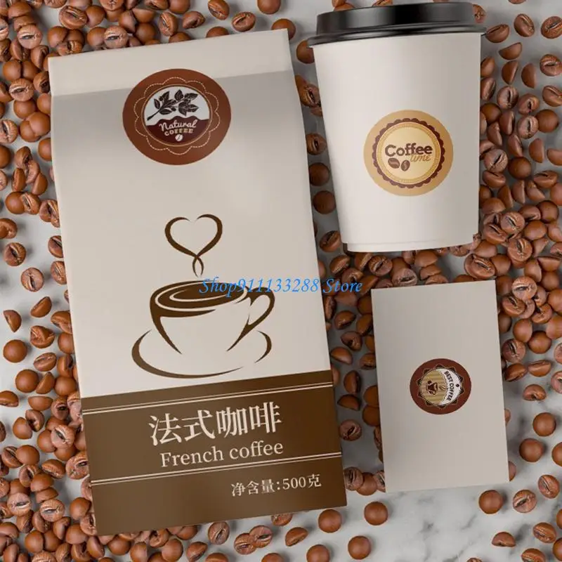 G88D Kaffee-Getränke-Etiketten, Aufkleber, 2,5 für Kaffee, Bar, Bäckerei, Kaffeetassen, Getränke – Detail 7
