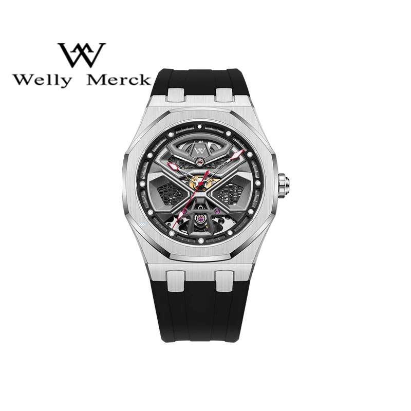 

Welly Merck Automatic Mechanical Watches Water Resistant Man Stainless Steel Sapphire Original Replica Men's Luxury Watch