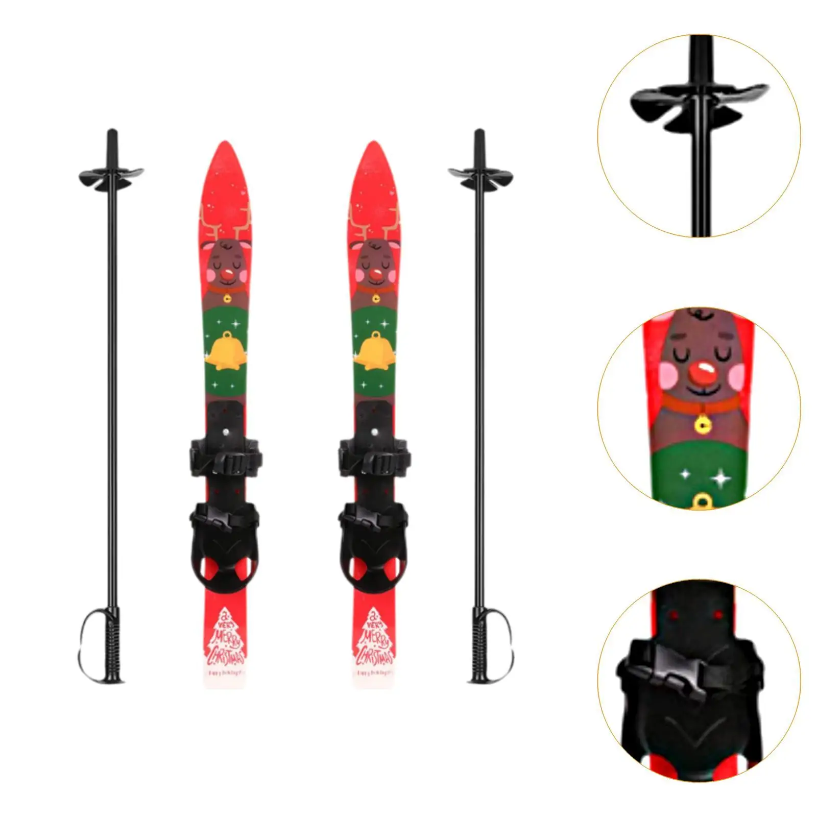 Skiblades Short Skis for Snow and Poles Children Winter Equipment Sporting Goods