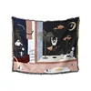 New Sofa Towel Colorful Fantasy Space Jacquard Cartoon Tapestry Wall Hanging Woven Throw Blanket for Benches or Floors 5